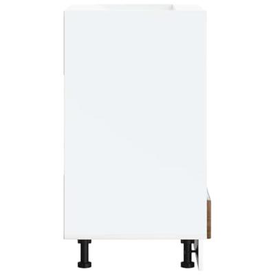 Ovenkast Kalmar bewerkt hout gerookt eikenkleurig