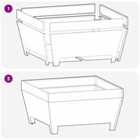 Vuurkorf Zwart 50 x 50 x 38 cm Koudgewalst staal - thumbnail