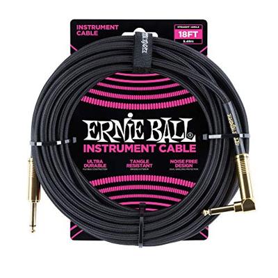 Ernie Ball 6086 Braided Instrument Cable, 5.5 meter, Black Ernie Ball 6086 Braided Instrument Cable, 5.5 meter, Black
