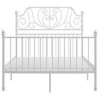 Bedframe metaal en multiplex wit 120x200 cm - thumbnail