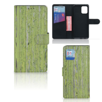 OPPO Find X3 Pro Book Style Case Green Wood - thumbnail