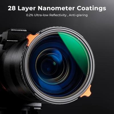 K&F Concept ND4-64 + CPL 2-in-1 filter Nano X 62 mm met variabele ND en polarisatiefilter
