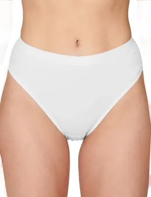 Ondergoed 2-Pack dames Rio slip - 32282 - Hoog opgesneden dames slip - Biologisch katoen - S - Huidskleur - Onderbroek - Ondergoed - S - Onderbroek