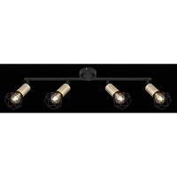 Globo PlafondlampXara I 4-lichts zwart met goud - 54802S-4AB - thumbnail