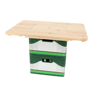 Esschert Design bierkrat tafel blank - thumbnail