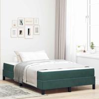 Boxspringbed met matras Donkergroen 120 x 220 cm Stof - thumbnail