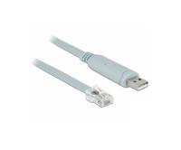 Delock 63308 Adapter USB 2.0 Type-A male > 1 x Serieel RS-232 RJ45 male 5,0 m grijs - thumbnail