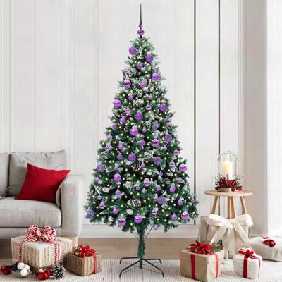VidaXL Kunstkerstboom groen 210 cm pvc en staal en kunststof