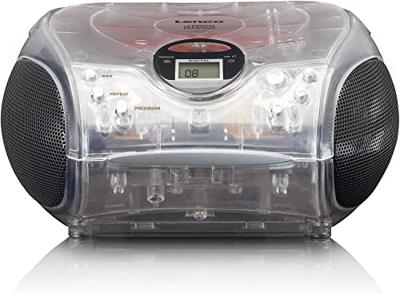Draagbare stereo FM-radio met CD-speler Transparant Draagbare stereo FM-radio met CD-speler Transparant