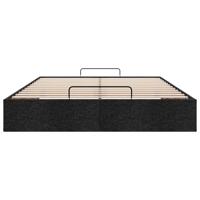 Bedframe zonder matras 140x190 cm stof zwart - thumbnail