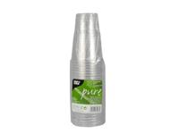 Papstar 25 drinkbekers pla pure 250ml glashelder - thumbnail