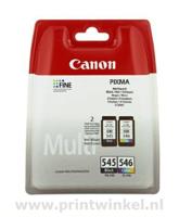 Canon PG-545/CL-546 Multipack Origineel Zwart, Cyaan, Magenta, Geel 2 stuk(s) - thumbnail