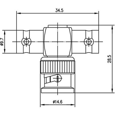Telegärtner 100023597 100023597 BNC-adapter BNC-bus - BNC-stekker, BNC-bus 60 m 1 stuk(s)