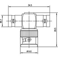 Telegärtner 100023597 100023597 BNC-adapter BNC-bus - BNC-stekker, BNC-bus 60 m 1 stuk(s) - thumbnail