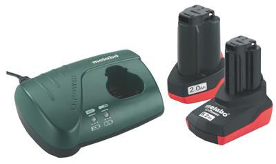 Metabo 10.8V Basis-set, 2x Accu 5,2Ah 1x Lader LC40 - 685067000