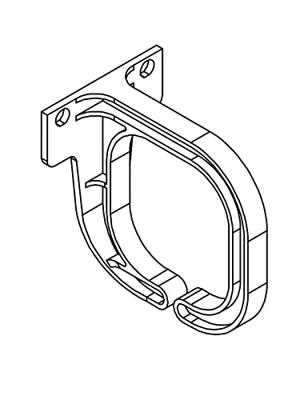 19 kabeloog 80x80mm, kunststof, zwart