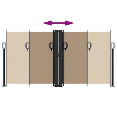 Windscherm uittrekbaar 120x1000 cm taupe