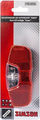 Simson achterlicht Coast led batterij bagagedrager rood