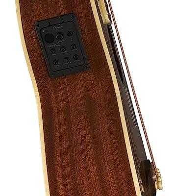 Fender Kingman Bass Shaded Edge Burst WN Black Pickguard elektrisch-akoestische basgitaar met gigbag