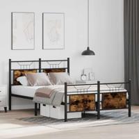 Bedframe zonder matras hout gerookt eikenkleurig 120x200 cm - thumbnail