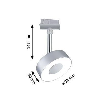 Paulmann Spot Circle 230V-railsysteem lamp URail 5 W LED Chroom (mat) Paulmann Spot Circle 230V-railsysteem lamp URail 5 W LED Chroom (mat)