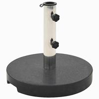VidaXL Parasolvoet rond 20 kg graniet zwart - thumbnail