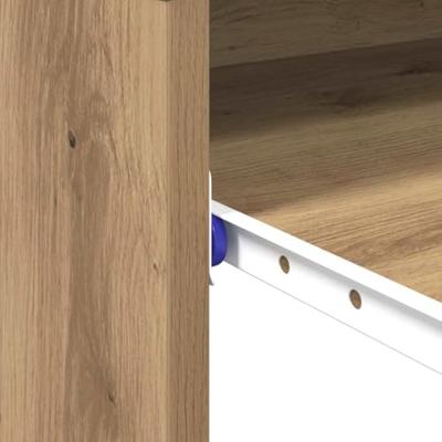 Bureau artisanaal eikenkleurig 77,5 x 43 x 79 cm Bewerkt hout