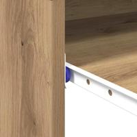 Bureau artisanaal eikenkleurig 77,5 x 43 x 79 cm Bewerkt hout - thumbnail