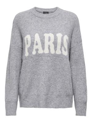 Only Onljerico L/s Pullover Knt Noos Trui Grey Melange
