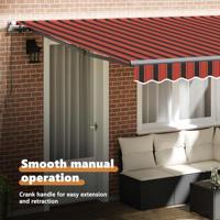 VidaXL Inklapbaar zonnescherm oranje en bruin 400 × 300 cm - thumbnail