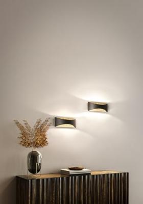 Fischer & Honsel WandlampRio zwart met goud - 30529