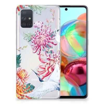 Samsung Galaxy A71 | TPU Hoesje | Bird Flowers Samsung Galaxy A71 | TPU Hoesje | Bird Flowers