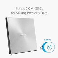 Asus ZenDrive U7M SDRW-08U7M-U ZD Externe DVD-brander Retail USB-A 2.0 Zilver - thumbnail