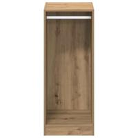 Kledingkast met plank met opslag artisanaal eikenkleurig 41 x 48 x 102 cm - thumbnail
