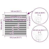 Zebra rolgordijn 135x150 cm stofbreedte 130,9 cm marmerbeige - thumbnail