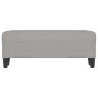 Bankje 100x35x41 cm stof lichtgrijs - thumbnail