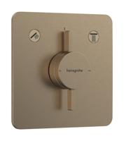 Hansgrohe DuoTurn Q kraan inbouw voor 2 functies, Brushed Bronze - thumbnail