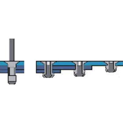 Bralo 1090004812 Popnagel (Ø x l) 4.8 mm x 12 mm Staal Aluminium 250 stuk(s)