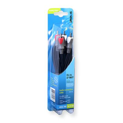 Scanpart aansluitkabel 2tulp(M)-(M) 2,5m Luidspreker kabel Zwart Scanpart aansluitkabel 2tulp(M)-(M) 2,5m Luidspreker kabel Zwart