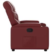 Fauteuil verstelbaar kunstleer wijnrood - thumbnail