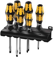 Wera 932 S/6 Schroevendraaierset Kraftform Wera: De Schroefbeitel + houder, 6 -delig - 1 stuk(s) - 05018283001 - thumbnail