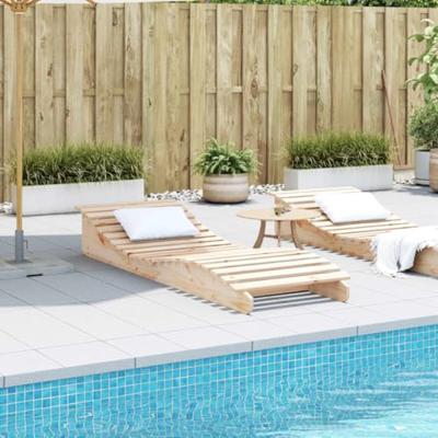 Ligbed 205x70x31,5 cm massief grenenhout