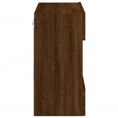 Tv-wandmeubel met LED 58,5x30x60,5 cm bruineikenkleurig