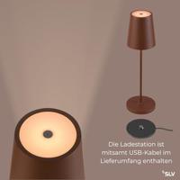 SLV Buiten tafellampVinolina Two roest - oplaadbaar - 1007695 - thumbnail