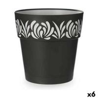 Zelfwaterende bloempot Stefanplast Gaia Antraciet Plastic 29 x 29 x 29 cm (6 Stuks) - thumbnail