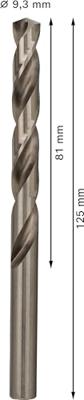 Bosch Accessories 2608585517 HSS Metaal-spiraalboor 9.3 mm Gezamenlijke lengte 125 mm Geslepen DIN 338 Cilinderschacht 5 stuk(s) - thumbnail