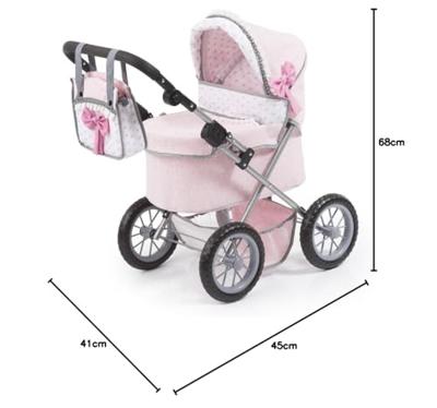 Poppenwagen Reig Trendy 45 cm Roze