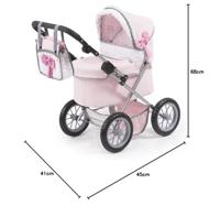 Poppenwagen Reig Trendy 45 cm Roze - thumbnail