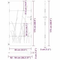 Tuinpoort met slot Zwart 85 x 175 cm Poedergecoat staal - thumbnail