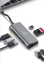 GEMBIRD A-CM-COMBO5-01 Multi-Port Adapter USB TYPE C 5IN1 LAN GIGABIT HUB USB 3.0 - thumbnail